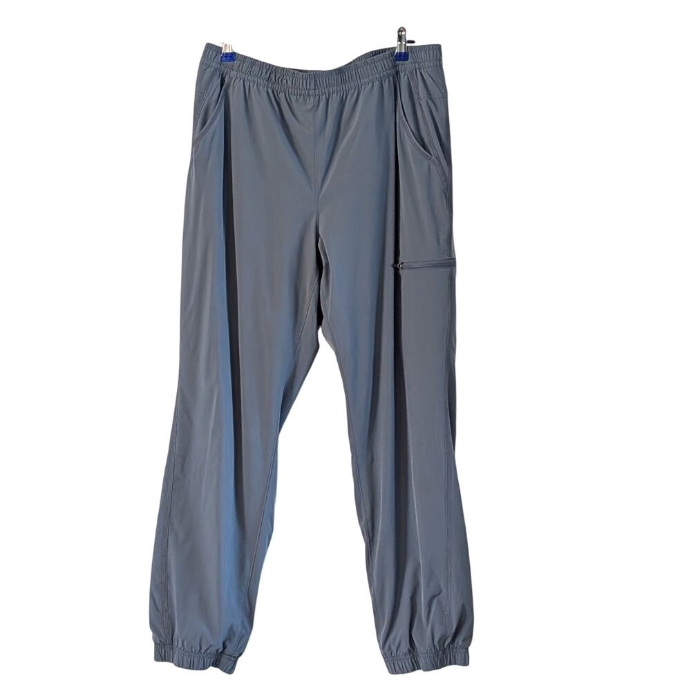Eddie Bauer Fleece Lined Jogger Pants Womens 16 Gray Hiking Cargo Outdoor